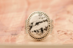 Genuine White Buffalo Turquoise Native American Ring